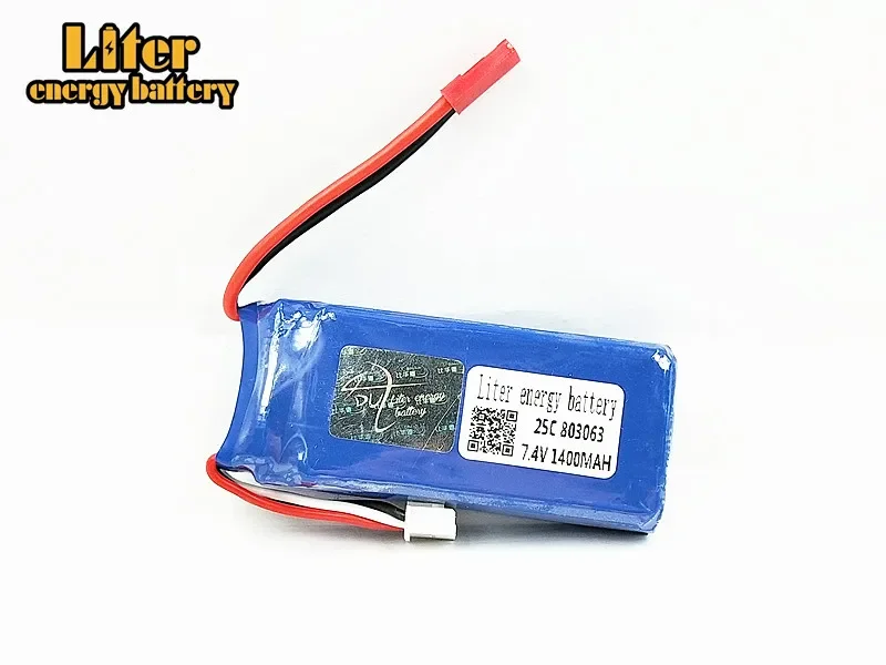 10pcs/lot 7.4V 1400mAh 25c Tarantula X6 H16 remote control model aircraft quadrocopter lithium battery 803063 genuine