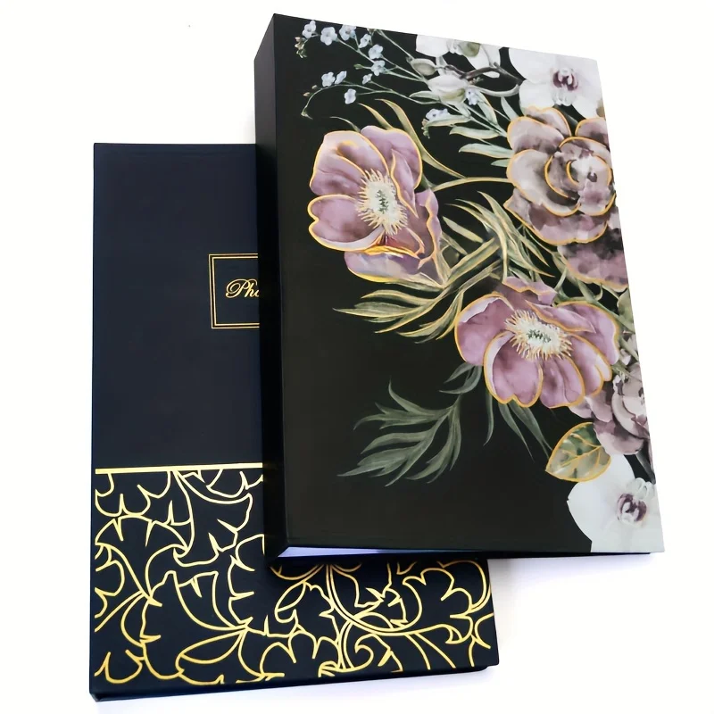 The Flower Simple Album, with a capacity of 300 photos, elegantly preserves your most beautiful in a timeless floral design.