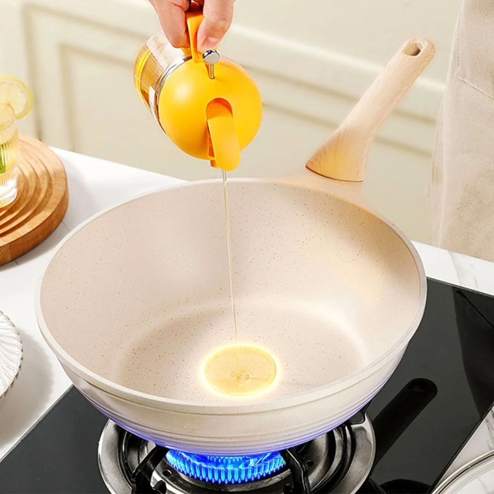 طباخ الملك غير عصا عموم ووك مقلاة المنزل ستيك مقلاة فطيرة المقلية التعريفي طباخ موقد غاز قدر تجهيزات المطابخ المطبخ #1