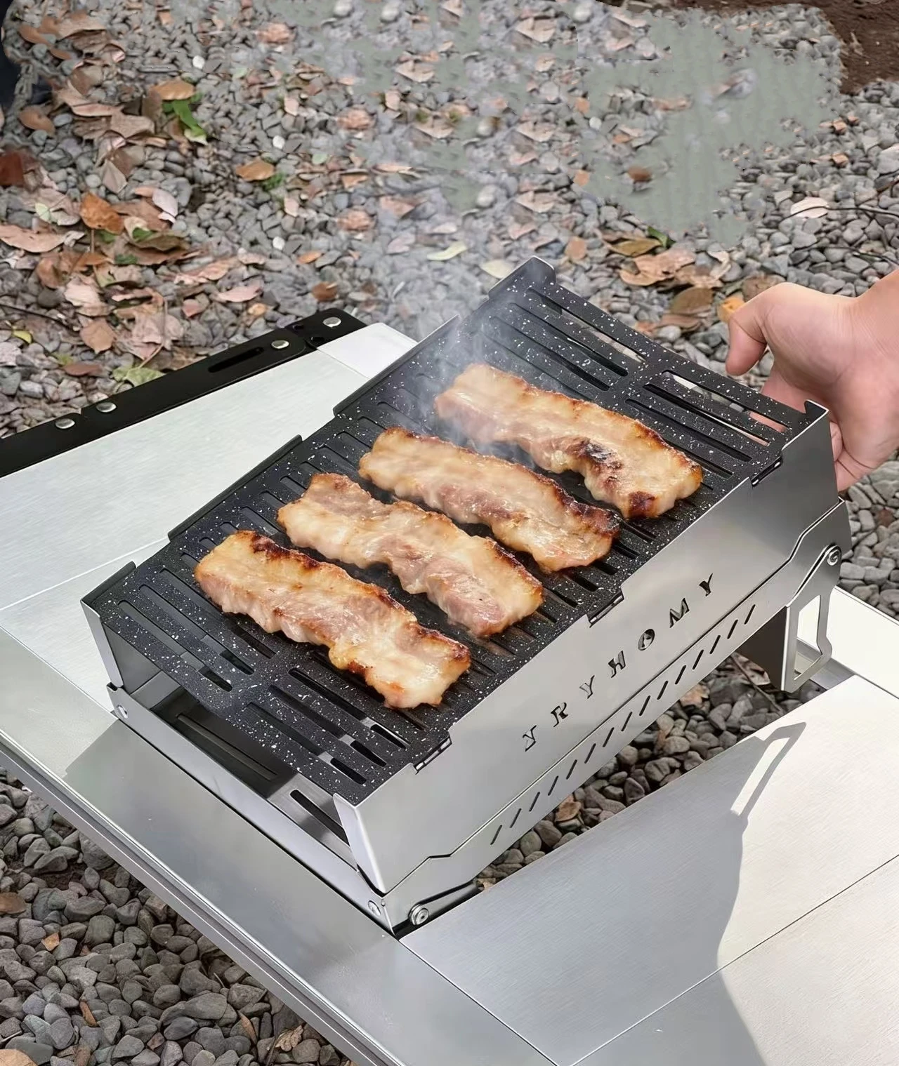

Портативный уличный гриль-печь Tryhomy из нержавеющей стали IGT, 1 шт., складная дровяная печь-жаровня для барбекю и кемпинга