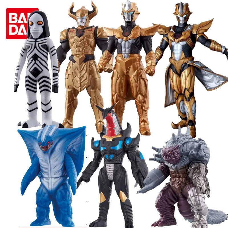 Bandai Original Ultraman Soft Rubber Doll Series ULTRA GALAXY FIGHT Absolute Tartarus Monsters Anime Action Figures Toys Gifts