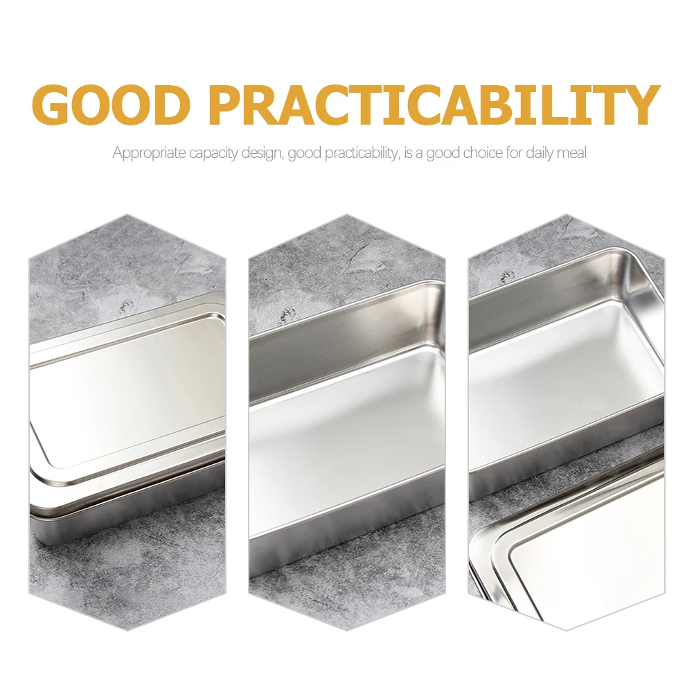 

Stainless Steel Food Containers Salad Bowls Sealed Conservation Crisper Lids Lunch Box Fresh Keeping Case Kitchen Bar Supplies