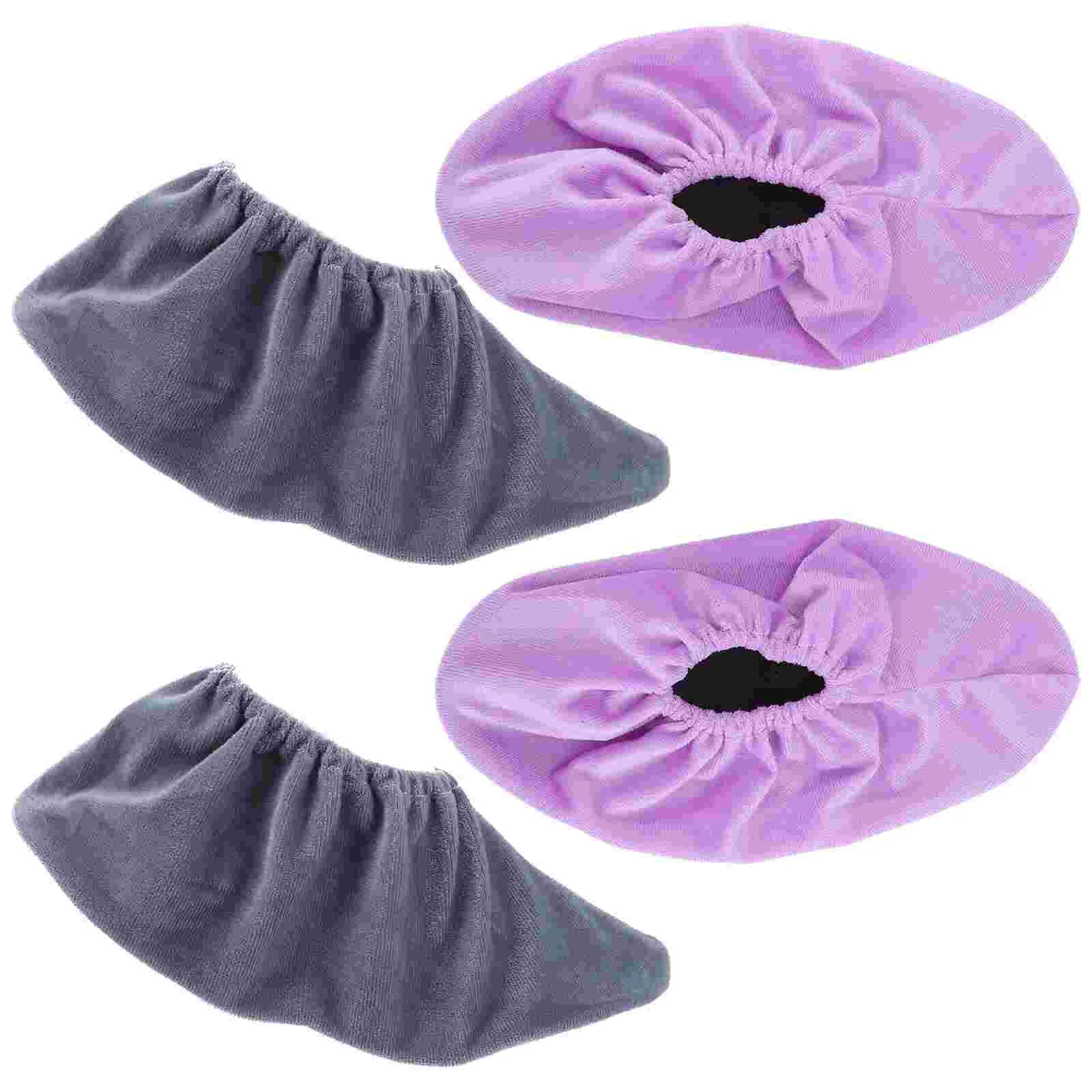 2 Pairs Fleece Shoe Covers Bowling Ball Sports Protectors Shoes Outdoor Sneaker Coverings Water Proof