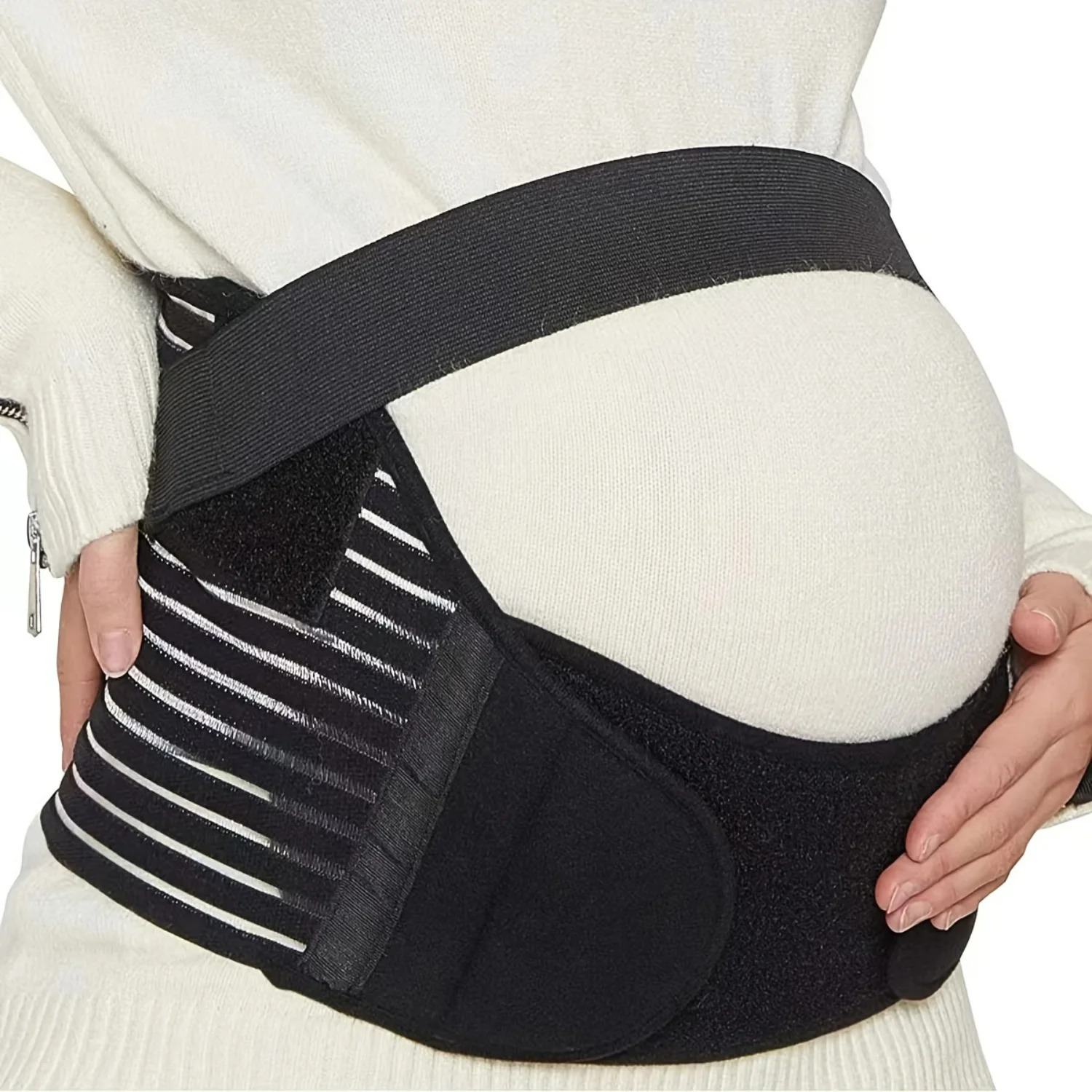 Women's Maternity Solid Belly Support Belt, Alleviate Back, Pelvic, Hip Pain