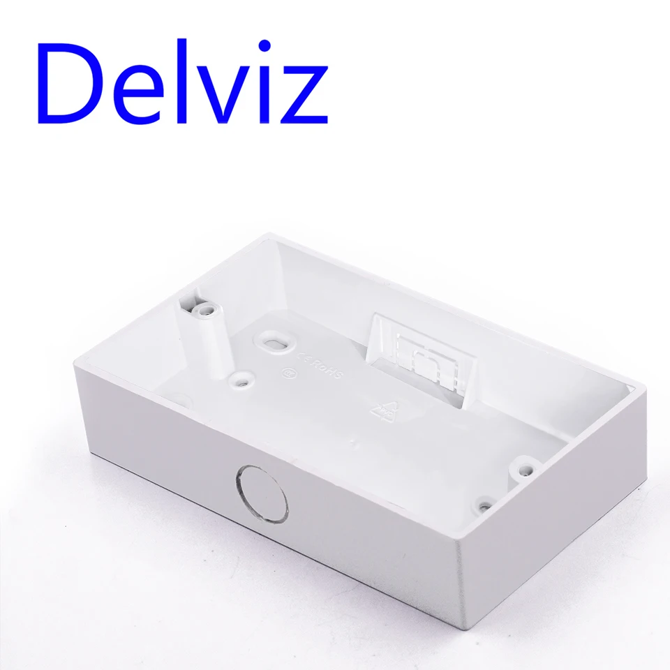 Delviz External Mounting Box for 146*86mm Standard Wall Switch Plastic MaterialsBOX Wall Socket Cassette Outer wall junction box