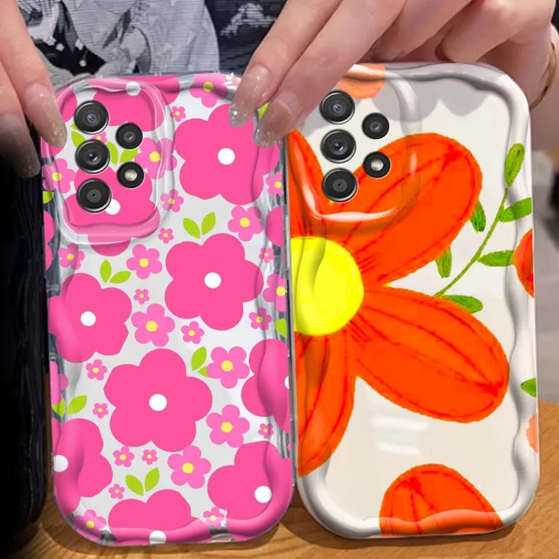 

Flowers Art Design Roses Phone Case For Samsung A73 A72 A71 A56 A55 A54 A53 A52 A51 A32 A36 A26 A25 A13 A14 5G Wave Oil