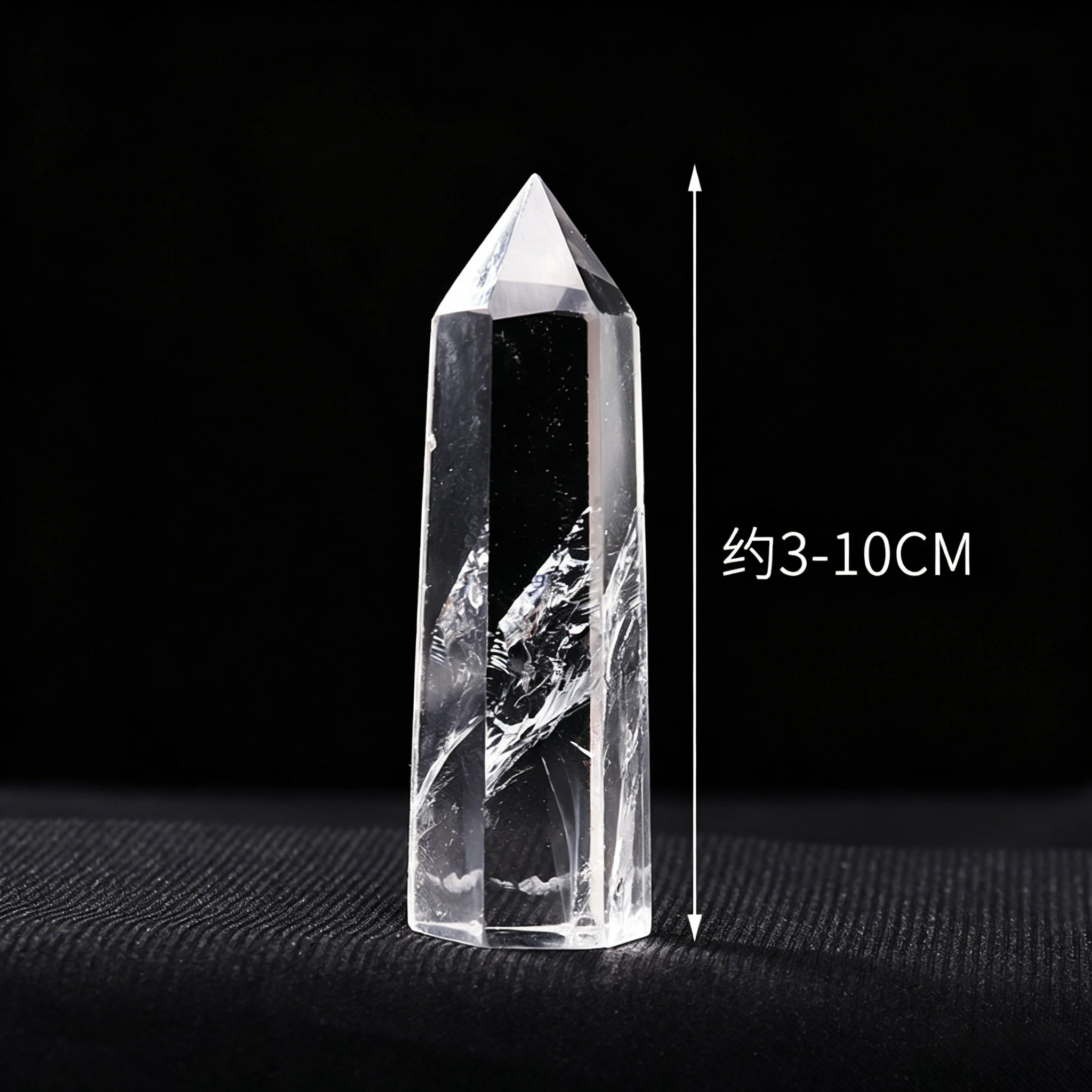 Natural Clear Crystal Hexagonal Prism Single-Point Clear Crystal Column Polished Raw Clear Crystal Column Decoration
