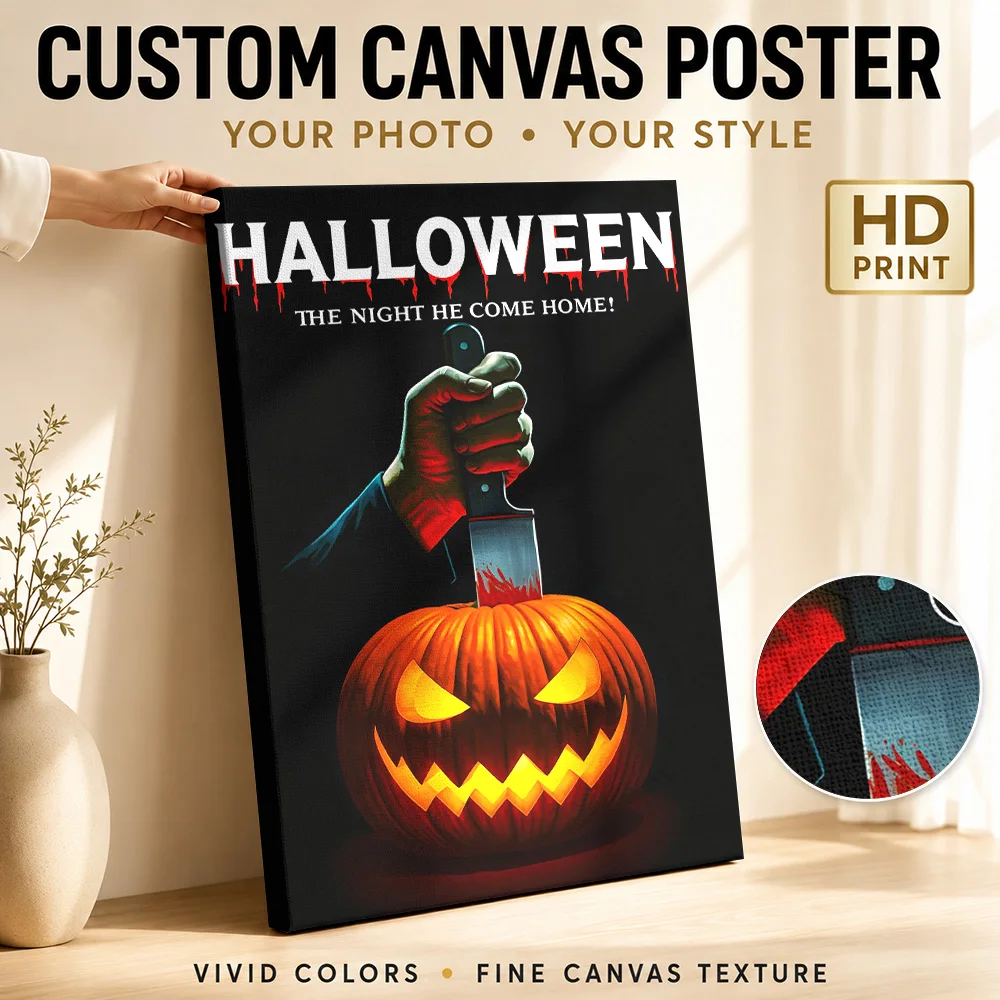 Halloween: The Night He Come Home Canvas Painting Poster Custom Modern Aesthetic Canvas Wall Art for Living Room Bedroom Decor