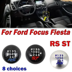 Car Accessories For Ford Focus Fiesta RS ST 6 Speed Manual Shift Knob Car Handball Gear Stick Lever Carbon Fibre Aluminium Alloy