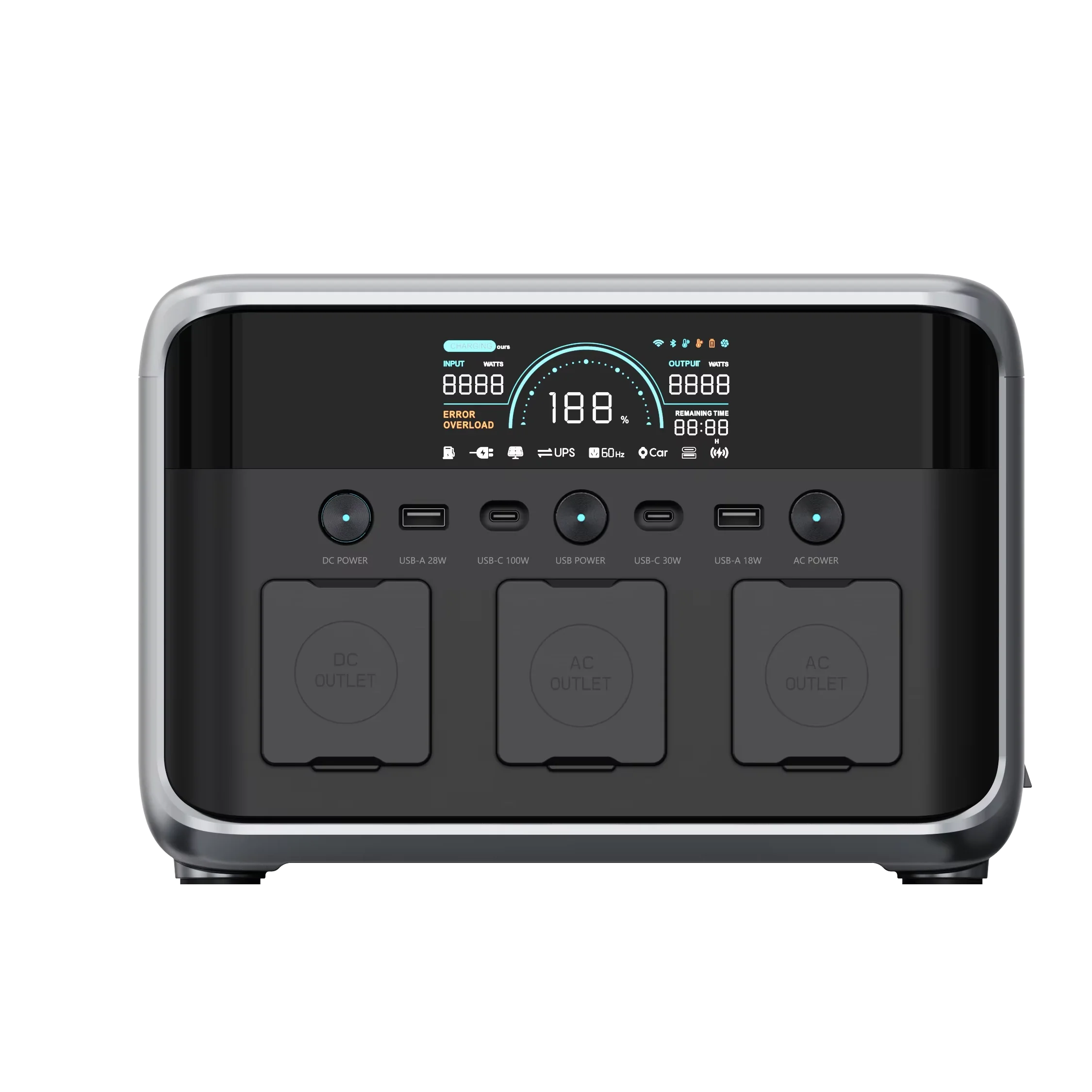 Supply 1200W Lithium Ion Portable Power Station 1152Wh Solar Generator 110V 220V AC for Camping RV Home Emergency