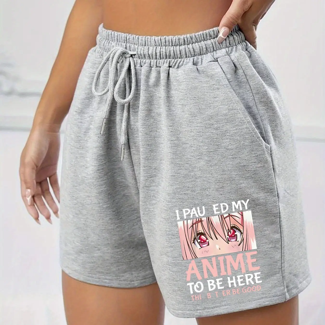 

Women's Fashion Senior Anime Girls' Printed Shorts Summer Casual Versatile American Fashion Outerwear Summer Beach Pants