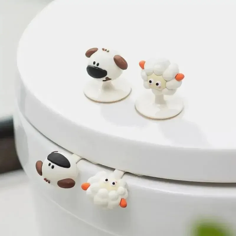 Portable Lovely Cartoon Toilet  Lifting Device Avoid Touching Toilet Lid Handle Accessories Anti dirty No Punching Required