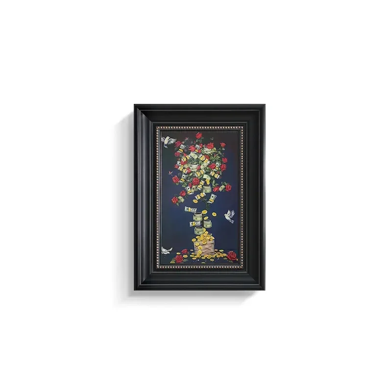 

Stereoscopic luxury Living room mural bedroom bedside retro abstract hanging paintings