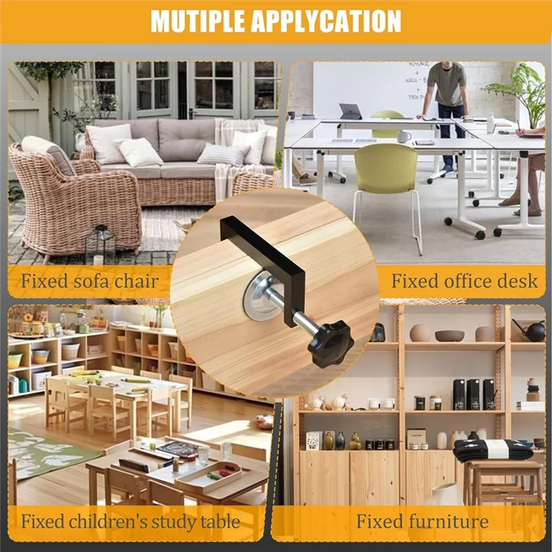 

6PCS Outdoor Patio Furniture Clips,Adjustable Sectional Couch Sofa Funiture Clamps,Patio Wicker Furniture Fasteners-A78U