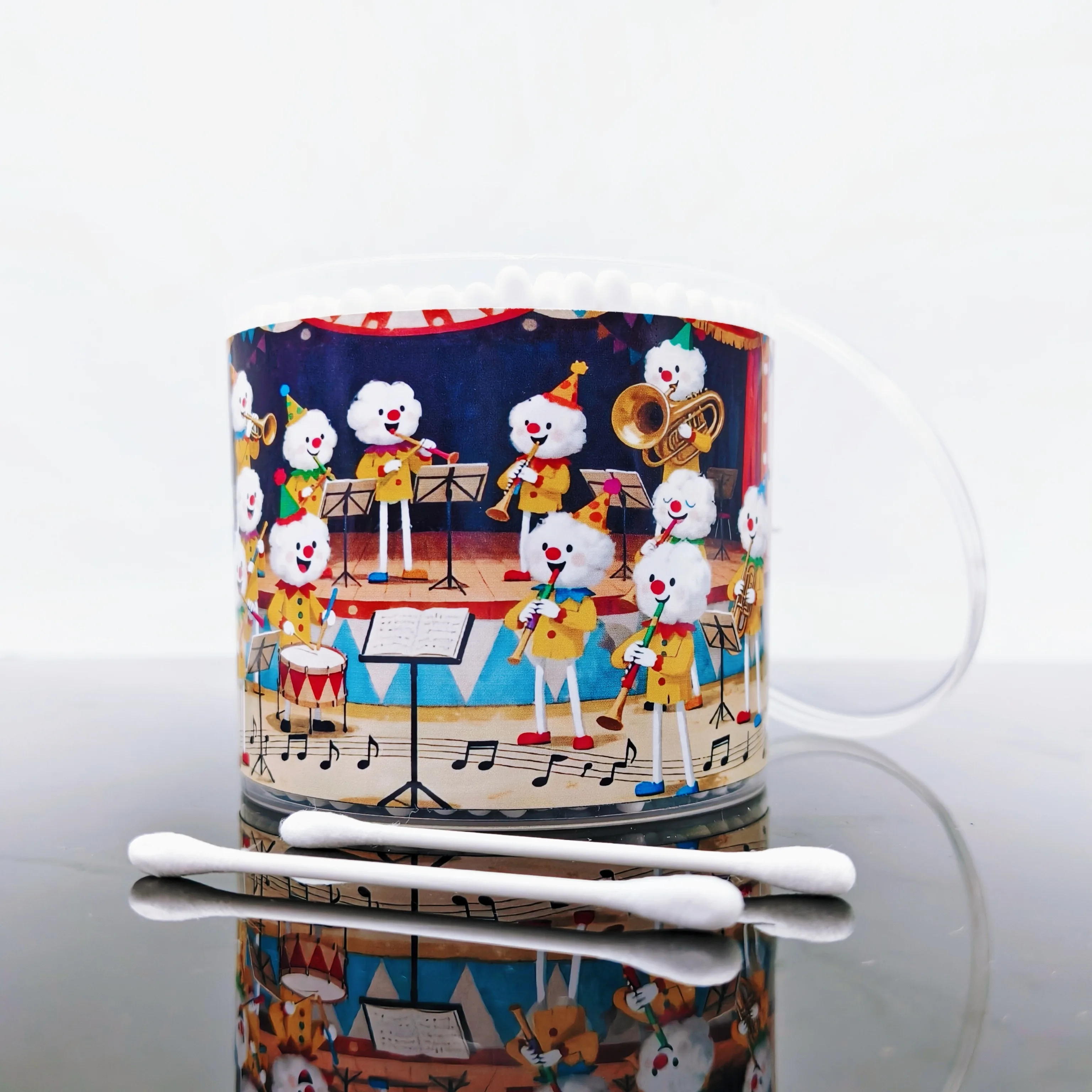 300pcs/600pcs music concert theme cotton swab stick, love music, double headed cotton swab, double round thick stick cotton swab