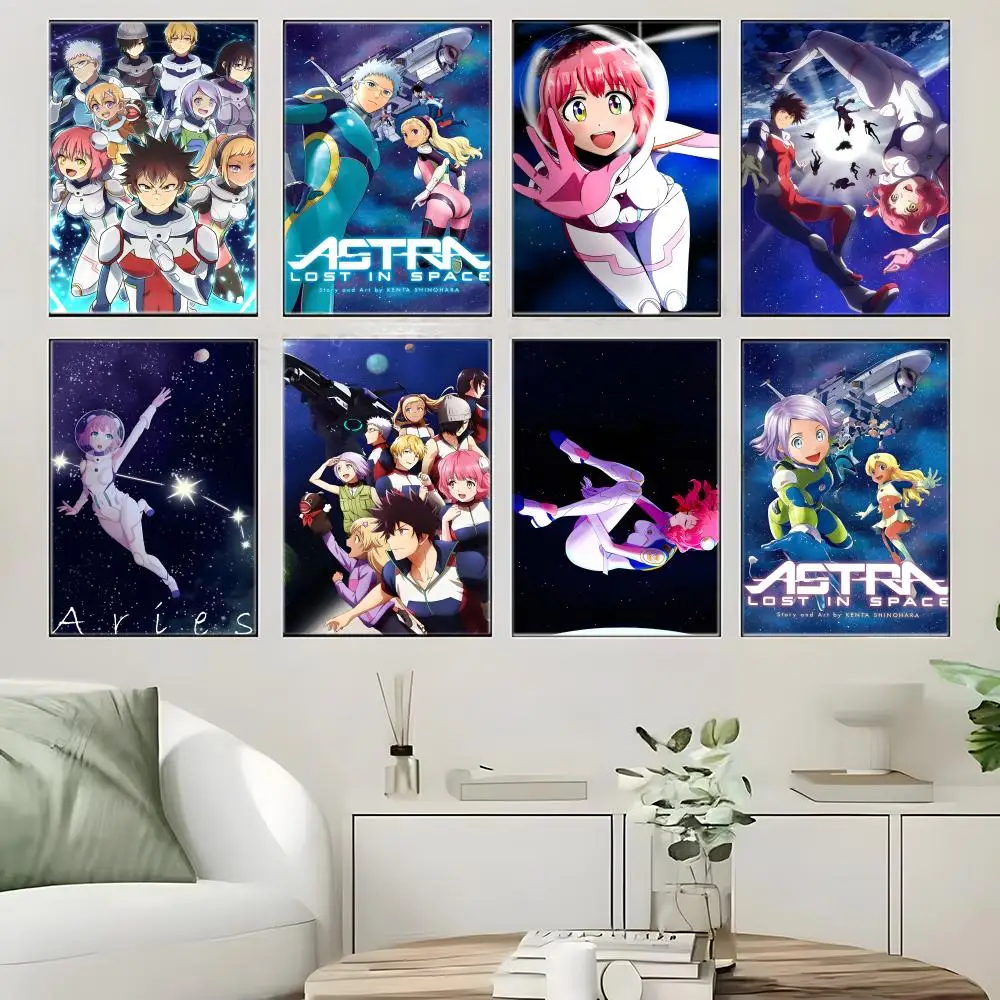 Póster de Anime de Ciencia Ficción Espacial A-Astra Lost in Space, Resistente a las Arrugas, Impermeable, Decoración de Pared Espacial