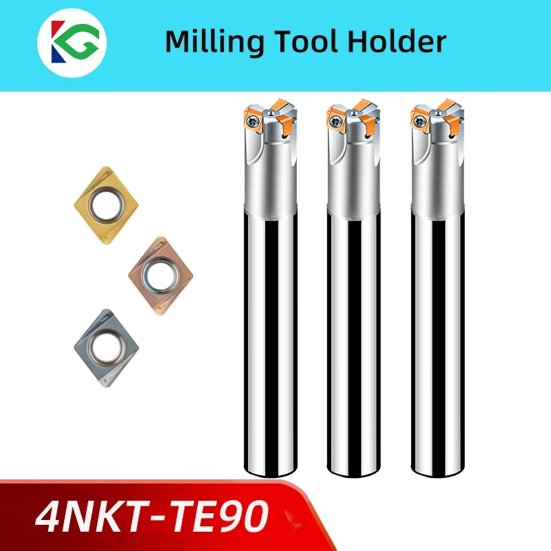 Suporte para Ferramentas de Fresagem de Alimentação Rápida Te90 4nkt Adequado para Desbaste 4nkt060308 4nkt040208 Cabeça de Fresagem Alternativa à Série 300r 400r
