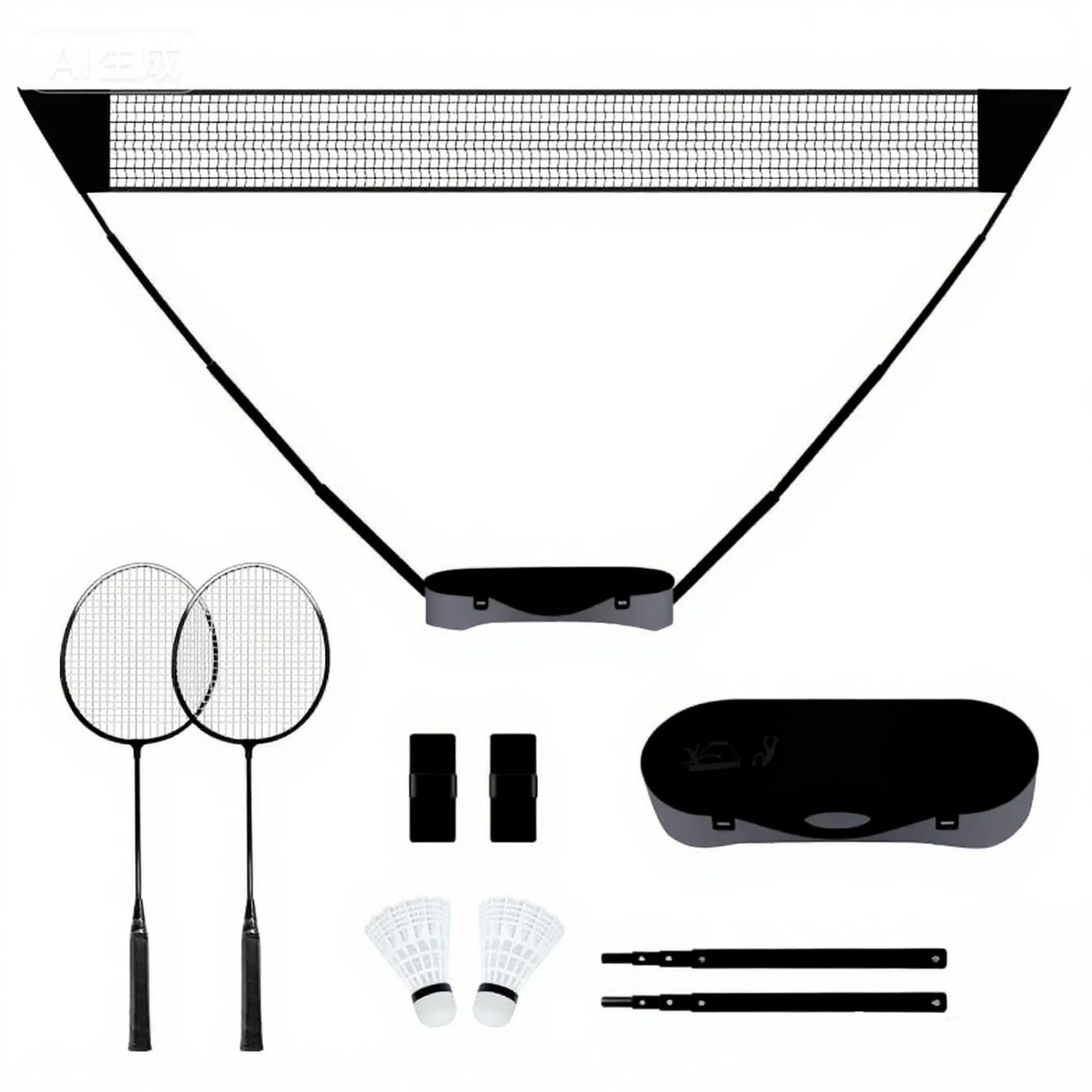 Premium Durable & Portable Design, Perfect Outdoor Sports Folding Badminton Net Set for Garden, Park & Backyard Use