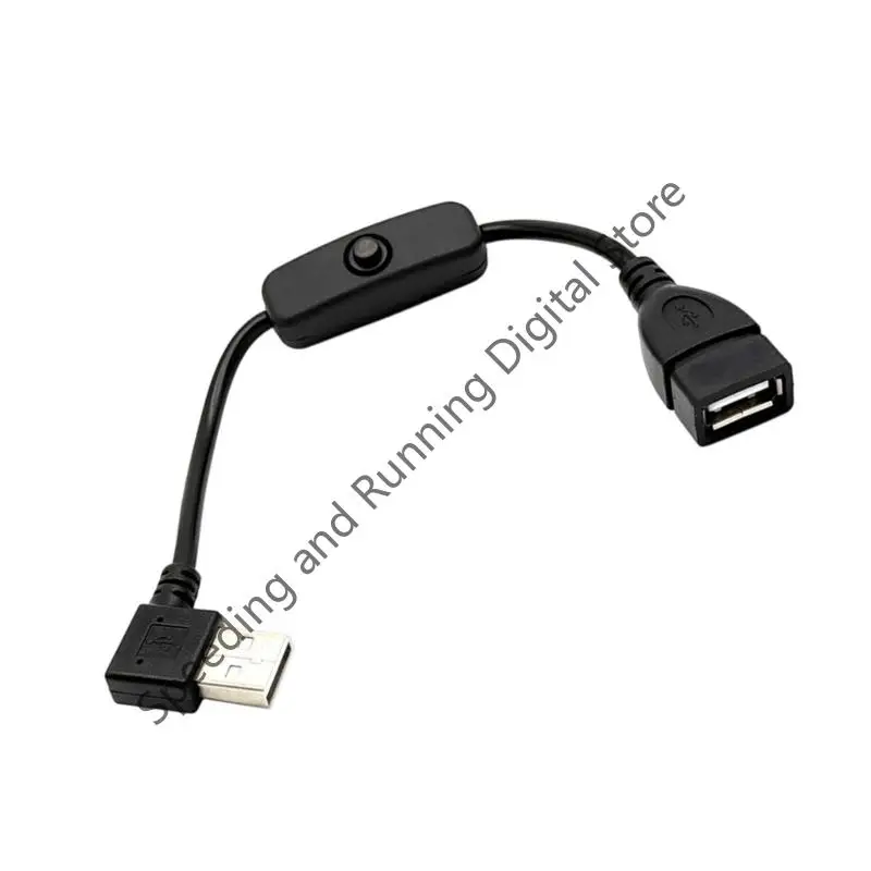 90 degree USB Male to Female Extension Cable with On/Off Switch Data Transfer and Charging for LED Lamp/USB Flash/Fan/LED Strips