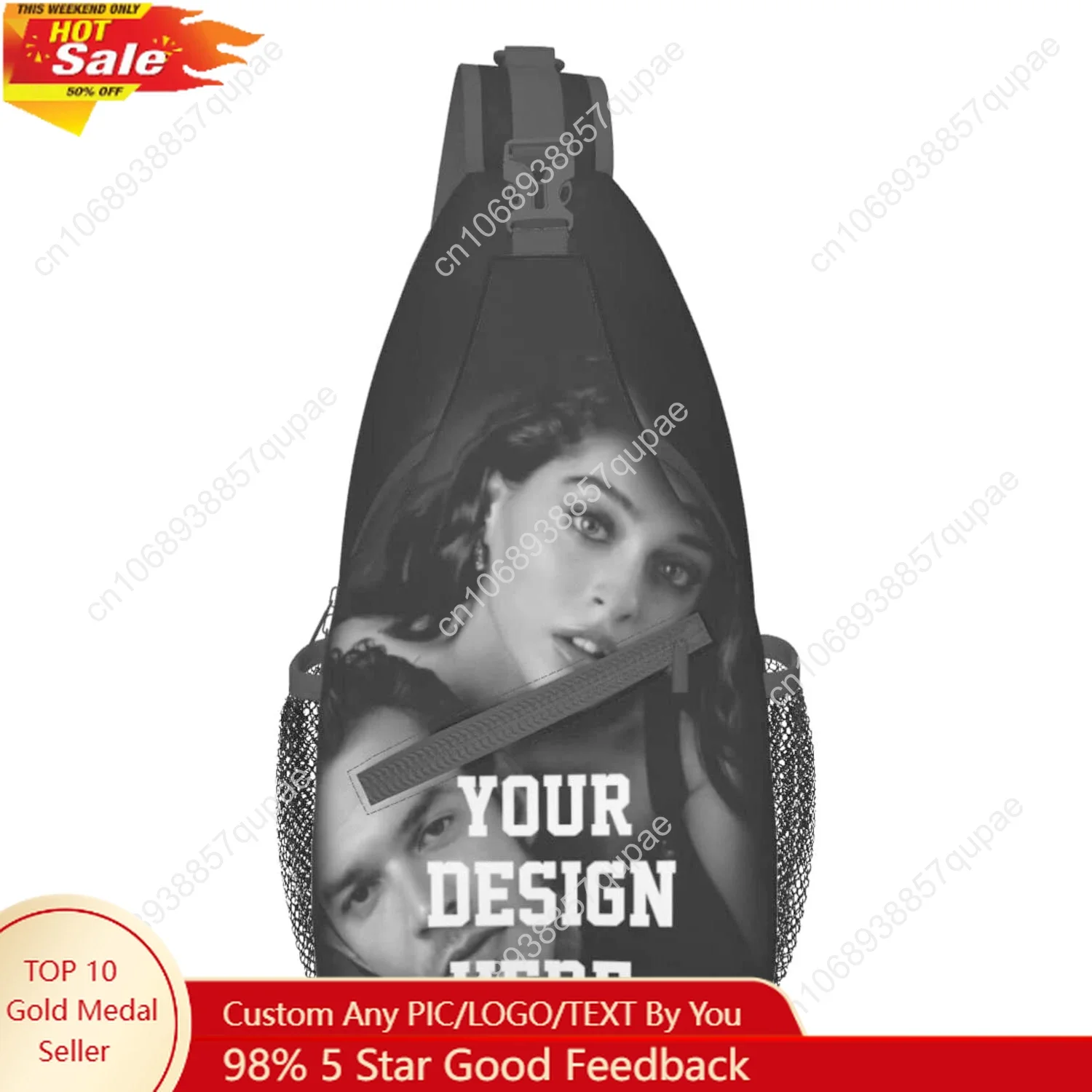 Custom Sling Bags You Own Design Personalized Multipurpose Shoulder Backpack Customized Crossbody Bag Travel Hiking Chest Bag