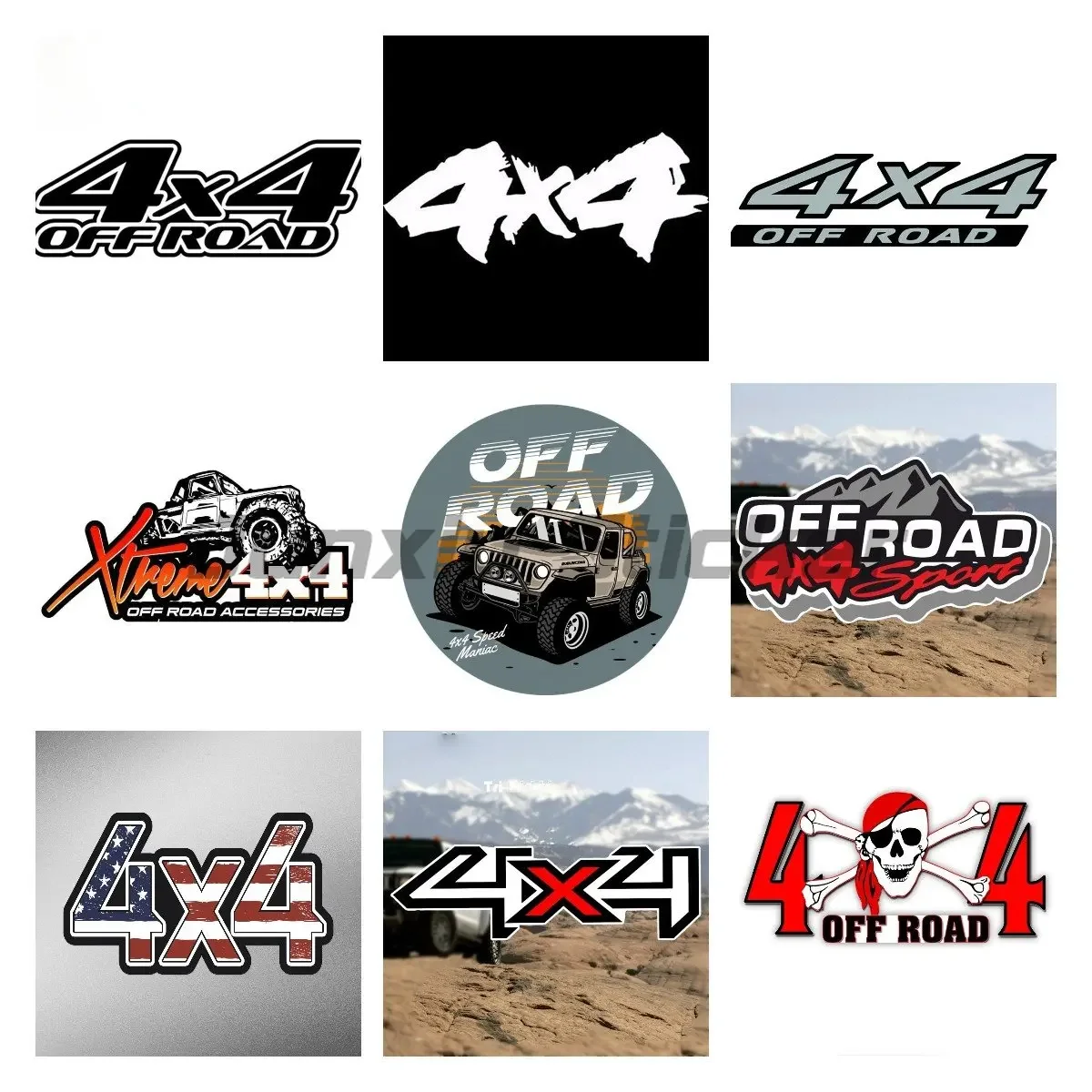 

Off-road 4x4 Sticker PVC Waterproof Vinyl Sticker for Car Off-road Vehicle Motorcycle Helmet Racing Bike