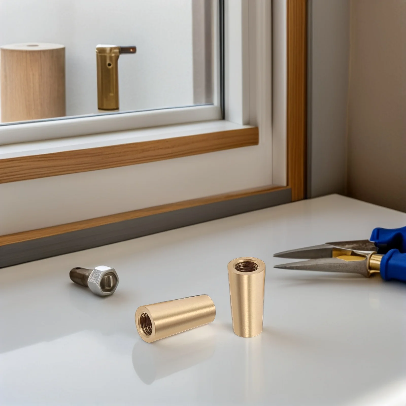 

8Pcs Brass Furniture Legs Support Feet Wooden Tray Display Riser Pad Anti Skid Decorative Home Decor Brass Tray Legs