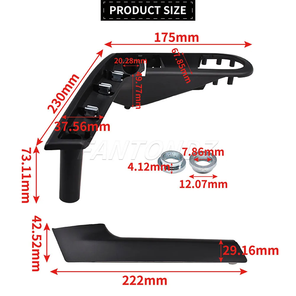 For VW Polo MK3 6N 6N2 1999-2002 Interior Door Handle With Retaining Cover 6N0867179E 6N0867197B Left Or Right Car Accessories