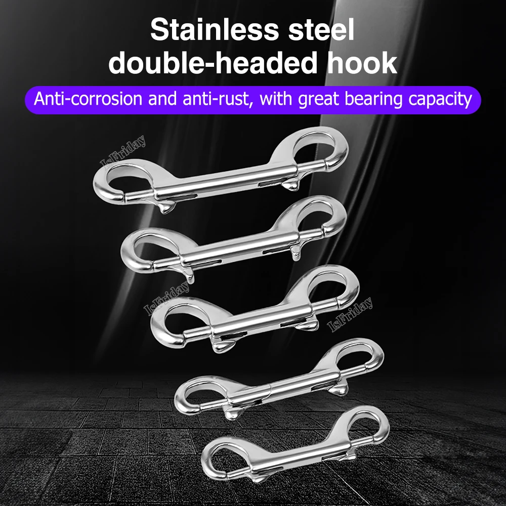 Scuba Diving Stainless steel egg Quick Link Carabiner Double Ended Bolt 65mm 90mm 100mm 110mm Snap Hook Clip