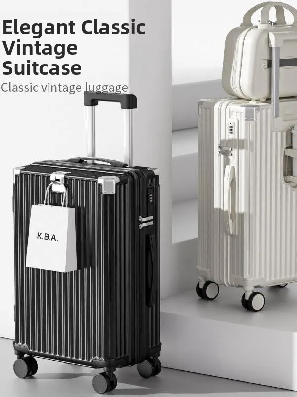 new-2026-password-luggage-small-20-inch-carry-on-suitcase-fashionable-travel-bag-with-wheels-abs-pc-material-unisex