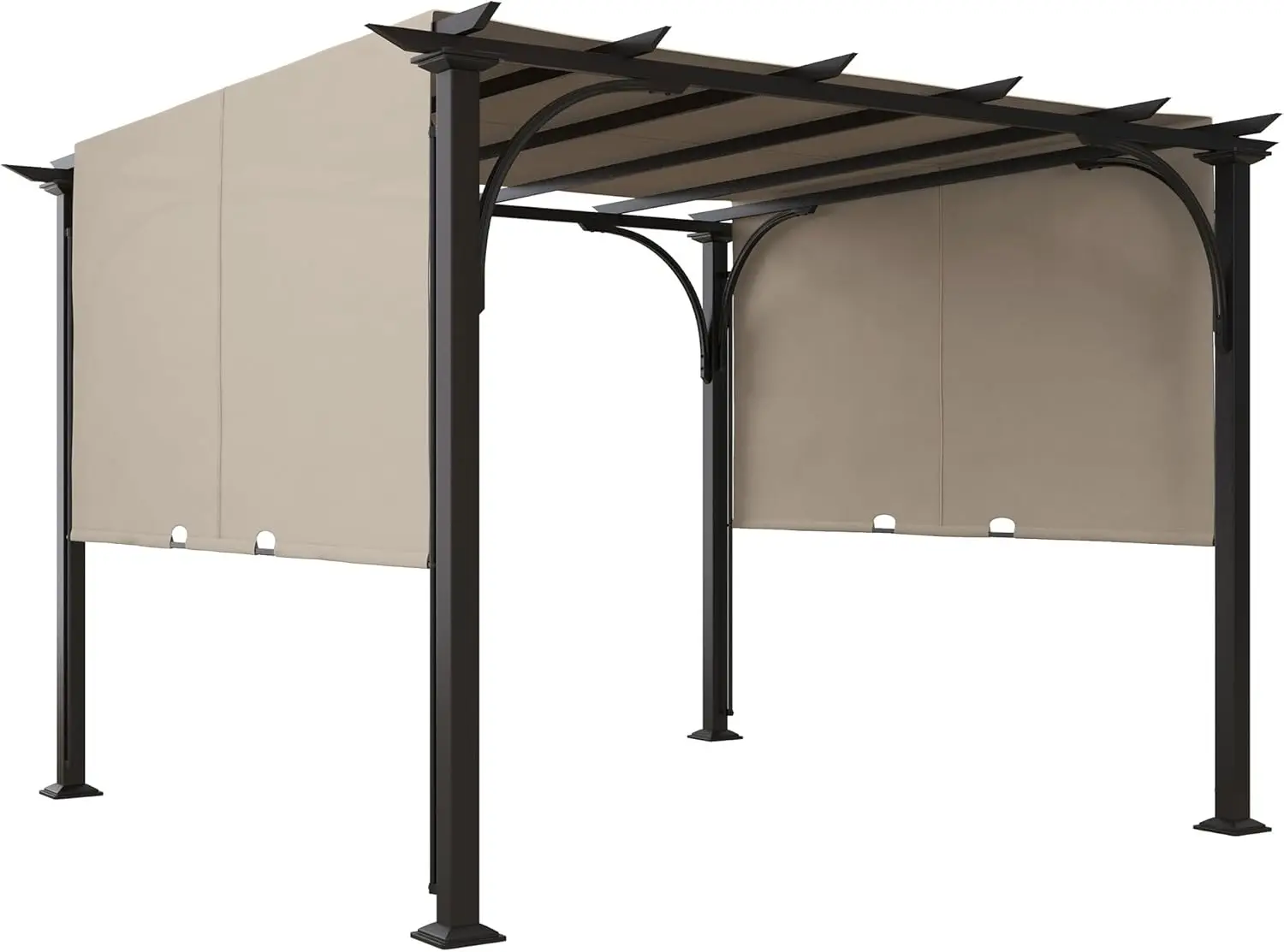 

10' x 10' Patio Pergola w/ Weather-Resistant Steel Frame, Backyard Sun Shade Canopy Cover Shelter for Porch Party, Grill Gazebo