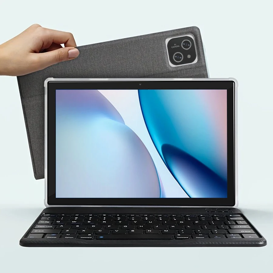 ATMPC Android 15 10.1 Inch Tablet PC 12GB（4GB+8GB Expanded）RAM+64GB ROM Octa-Core Tablet with Keyboard Mouse Stylus Case, 5G WiFi 6000mAh Touch Tablet