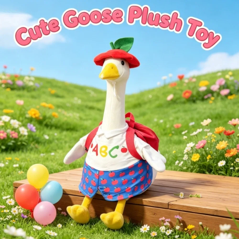 Back To School Costume Set With Hat And Backpack Fits 23 Inch Porch Goose Holiday Yard Garden Decor Outfit（Excluding geese）