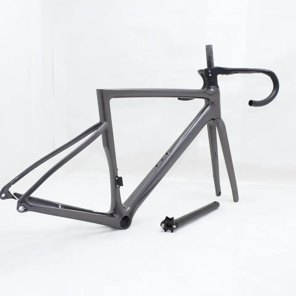 

Carbon Road Bicycle Frame Bike Frame With Integrated Handlebar Available Size 44/49/52/54/56/58