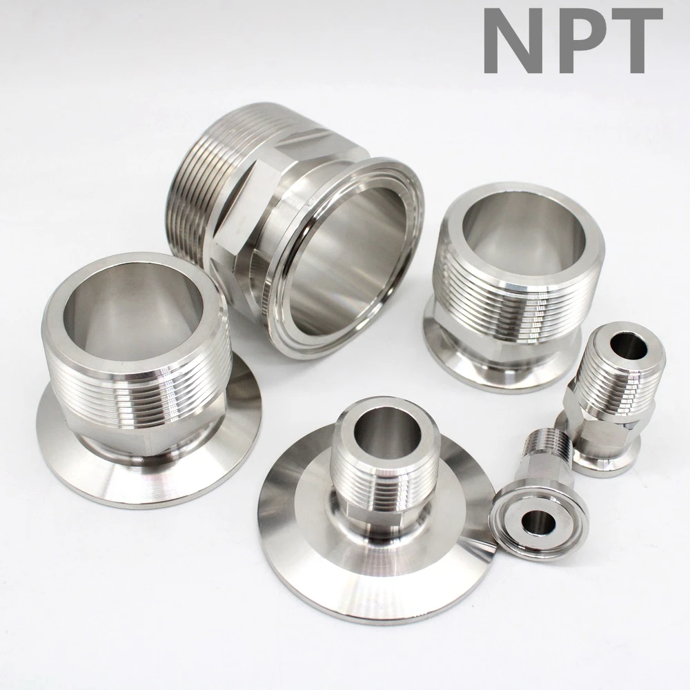 

High Quality Tri clamp NPT Male adapter SS304 homebrew supply Fitting Connector Stainless Ferrule