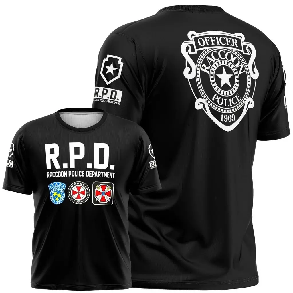 2026 Summer New Style Resident Evil Umbrella Corporation T - Shirt - Black Iconic Logo & Slogan 3D Printed Perfect for Game Fans