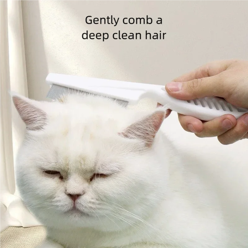 Home Pet Animal Care Comb Protect Flea Comb for Cat Dog Pet Stainless Steel Comfort Flea Hair Grooming Comb – Detail 2
