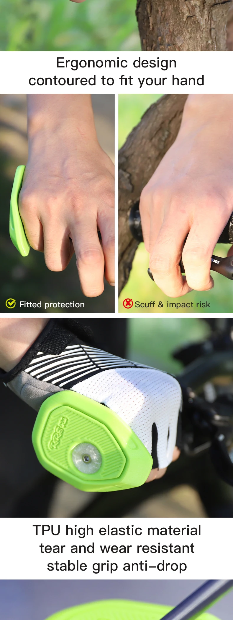 RRSKIT Fahrrad-DH-Lock-On-Verstärkter Lenkerstopfen für die meisten Lenker mit einem Innendurchmesser von 18 mm oder größer, aus Kohlefaser/Aluminiumlegierung. ﻿ ﻿ ﻿ – Detail 3