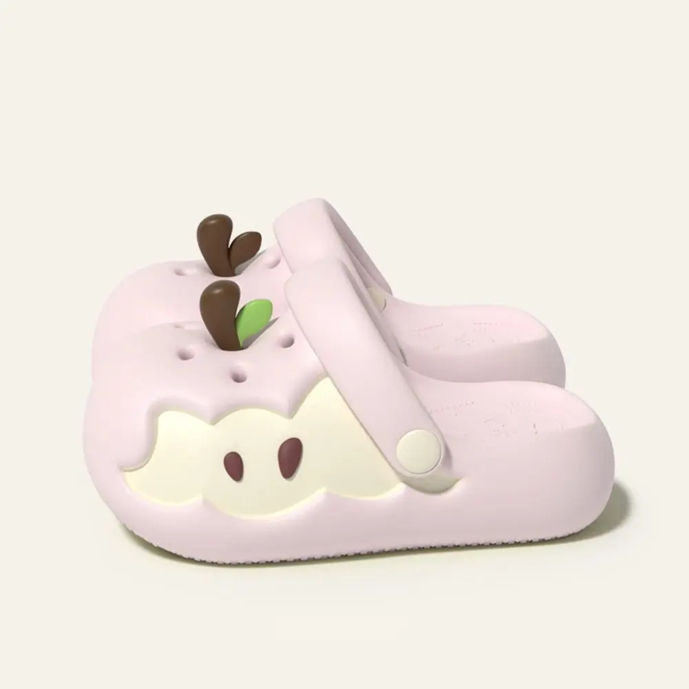 Niedliche EVA Apfel-Hausschuhe Rutschfeste Wasserdichte Apfel-Sandalen Geschlossene Zehenpartie Weiche Sohle Innen- und Außensandalen Frühling Sommer – Detail 8