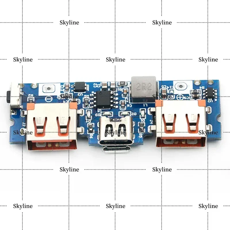 Type C Charging Port Dual USB Power Bank Circuit Board Boost Module 2.4A Mobile Power Supply DIY Main Board 5V
