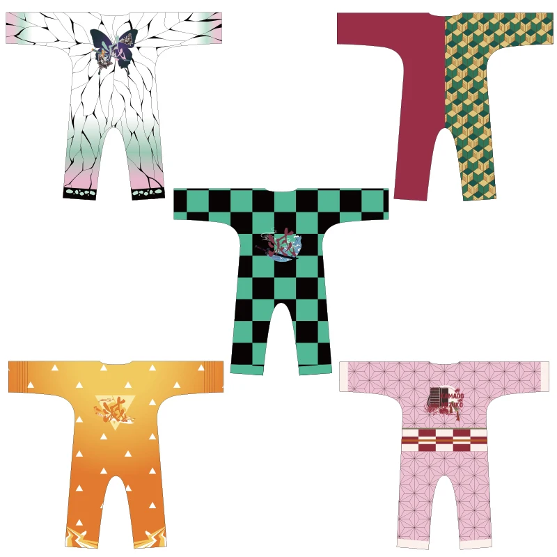 Brdwn Demon Adult Kamado Nezuko Zenitsu Cosplay Costume Sleep Jumpsuits Sleepwear Onesies Pajamas