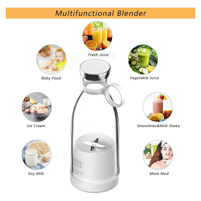 New Mini Portable Blender Electric Juicer Fruit Mixers Fruit Home Smoothies Mixer Multifunctional Juice Maker Machine Blender