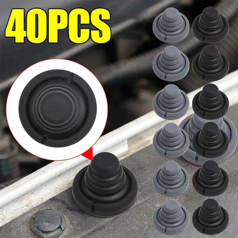 

1/40PCS Car Door Shock Absorber Cushion Gasket Silicone Pad Trunk Sound Insulation Pad Shockproof Thickening Latch Accessories