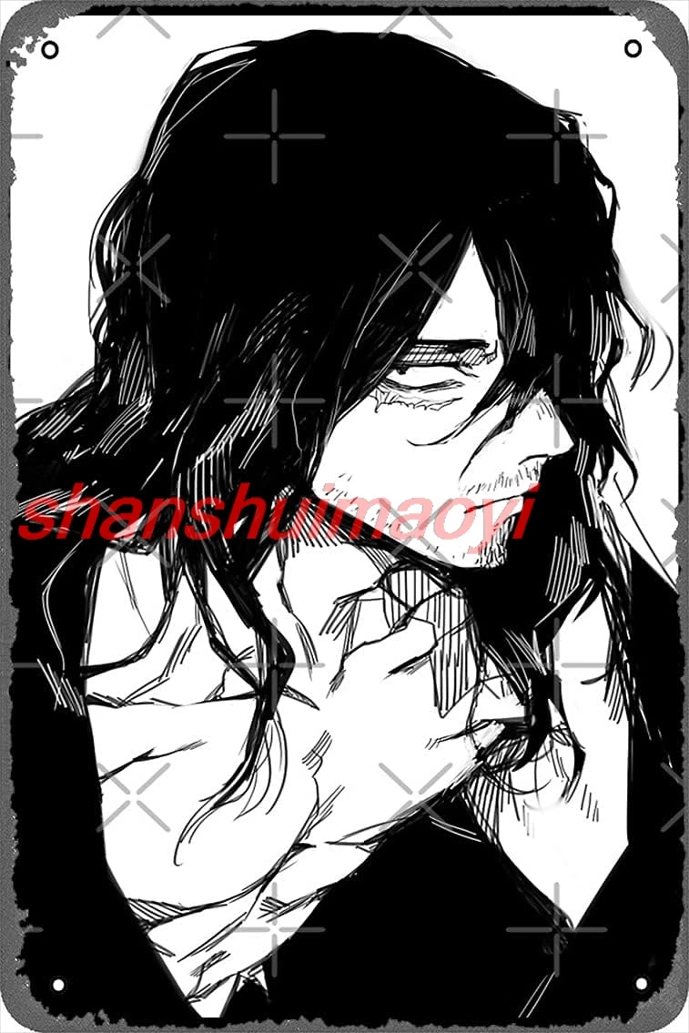 shan 8 X 12 Metal Signs - Shouta Aizawa MHA Vintage Look Metal Tin Poster 1pc