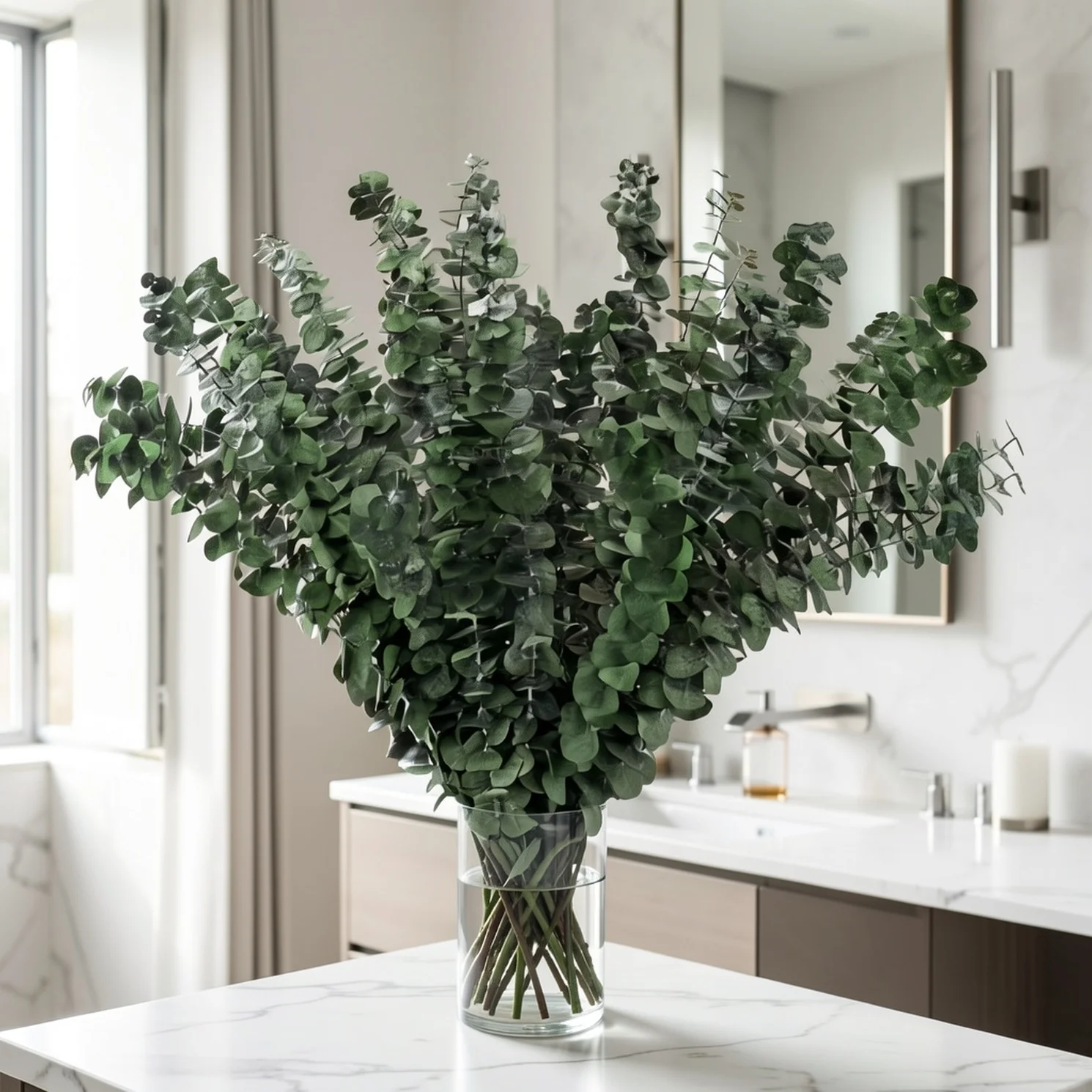 Large Natural Dried Eucalyptus Stems – 59+ Pieces, Approx. 17 Inches Long, Real Plant Greenery for Shower Hanging, Wedding Decor view 6