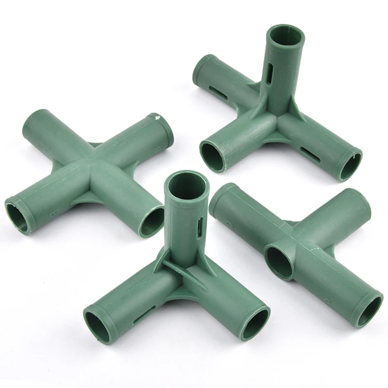 19mm Plant Flower Stand Connector 3-way 4-way Garden Greenhouse Tube Support Rod Joint Home Wardrobe Shelves Fixing Fittings