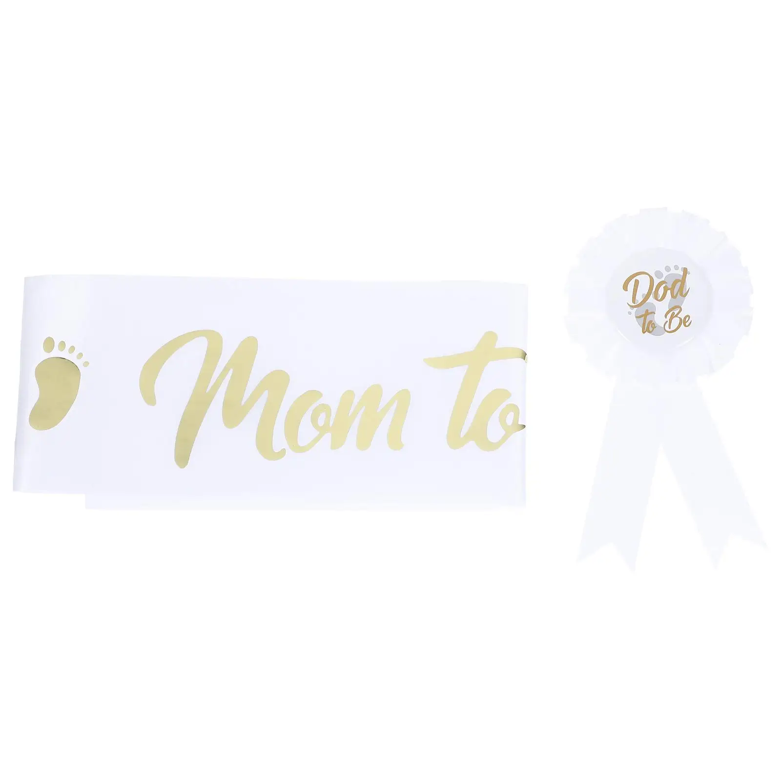 Mommy to Be Sash Dad Badge Pin Set Comfortable Baby Shower Decorations Gifts for Parents mom to be sash baby shower badge