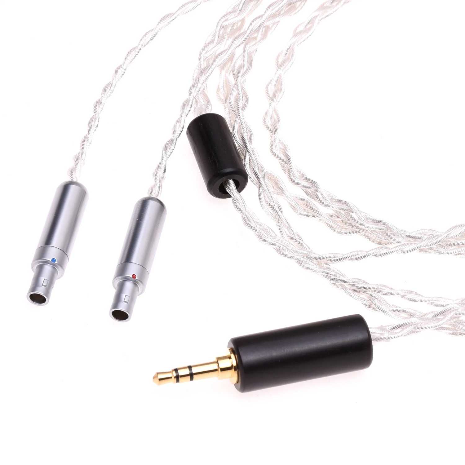 Kabel ditingkatkan untuk SENNHEISER HD800 800S, headphone berlapis perak 6N OCC kayu 4 core