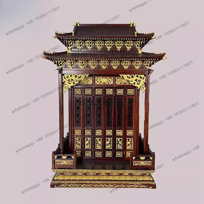 12Solid wood Buddhist shrine for Taiwan household use Guanyin Guan public offering cabinet shrine