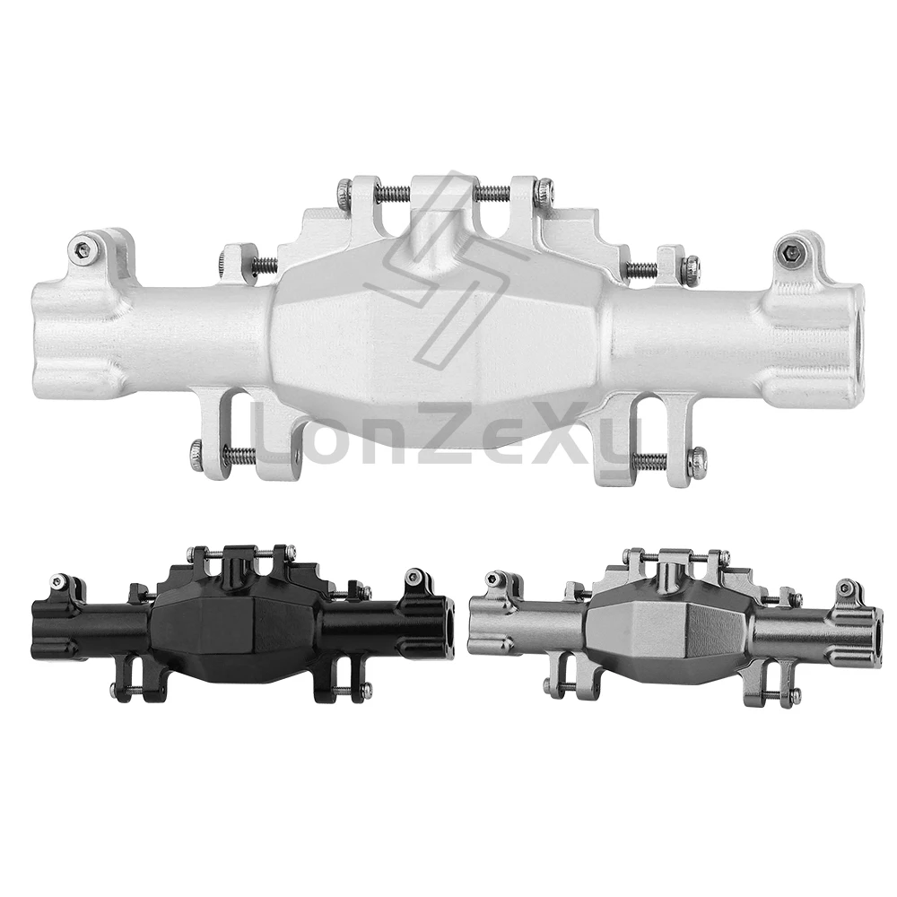 Stop aluminium CNC obudowa przednia/tylna oś dla LOSI Mini LMT 1/18 LOS212035 szczotkowana Monster Truck metalowa części zamienne