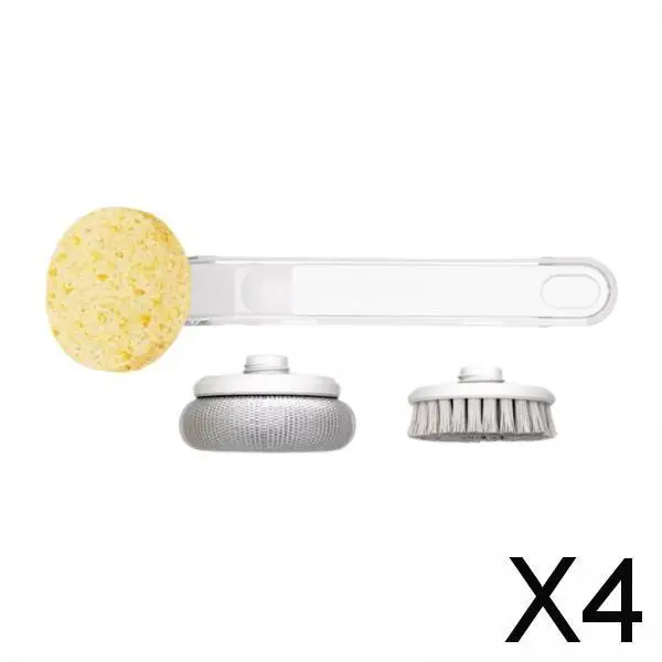 2xdish Brush Pot Brush, Brush Scrubber, spazzola a manico lungo per lavare e pulire i piatti pentole pentole